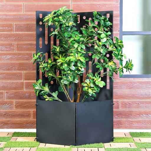 [GAR-Dan-00496] METAL CORNER RACK WITH PLANTER